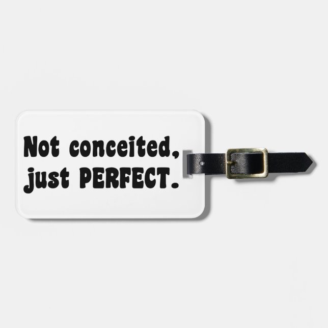 Etiqueta Para Maletas No engañado, sólo perfecto (Frente Horizontal)