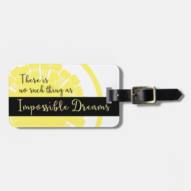 Etiqueta Para Maletas No hay cosa tal como sueños imposibles (Frente Horizontal)