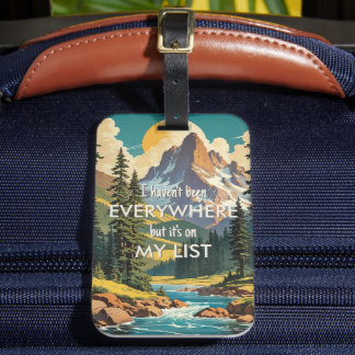 Etiqueta Para Maletas No he estado en todas partes Retro Wanderlust Trav