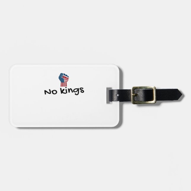 Etiqueta Para Maletas No Kings In America Classic Minimal Clean (Frente Horizontal)