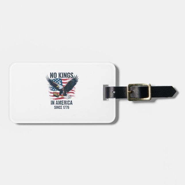 Etiqueta Para Maletas No Kings In America Since 1776 Minimal Clean (Frente Horizontal)