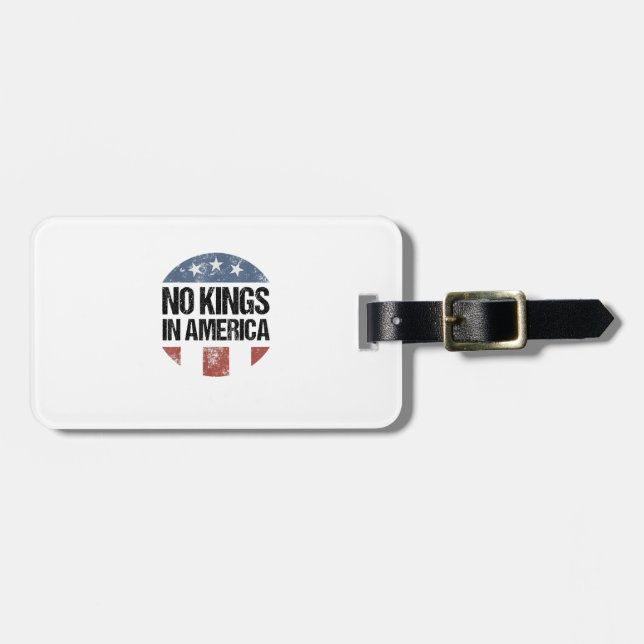Etiqueta Para Maletas No Kings In America Vintage Patriotic No Kings Cre (Frente Horizontal)