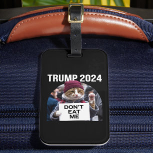 Etiqueta Para Maletas No me comas gatos para Trump 2024
