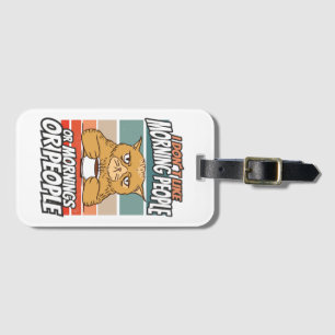 Etiqueta Para Maletas No me gusta la gente de la mañana, de la mañana o 