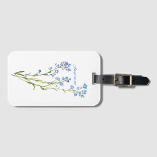 Etiqueta Para Maletas No me olvides Flor de jardín acuarela personalizad