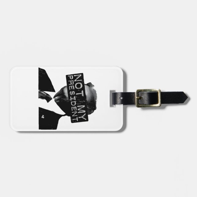 Etiqueta Para Maletas No mi presidente contra Trump Inaguración liberal (Frente Horizontal)