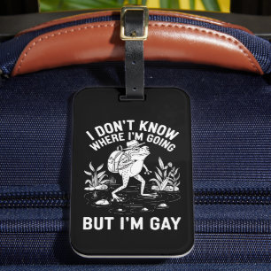 Etiqueta Para Maletas No sé adónde voy, pero soy Rana Gay