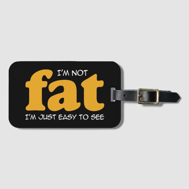 Etiqueta Para Maletas No soy gordo (Anverso horizontal)