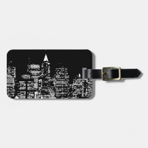Etiqueta Para Maletas Noche Black & Wiht en Nueva York
