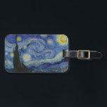 Etiqueta Para Maletas "Noche estrellada" por Van Gogh<br><div class="desc">Este diseño presenta una reproducción de muy alta resolución del famoso cuadro de Van Gogh "Starry Night".</div>