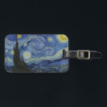 Etiqueta Para Maletas "Noche estrellada" por Van Gogh<br><div class="desc">Este diseño presenta una reproducción sin alteraciones ni ediciones muy alta de la famosa pintura "Starry Night" de Van Gogh.</div>
