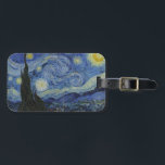 Etiqueta Para Maletas "Noche estrellada" por Van Gogh<br><div class="desc">Este diseño presenta una reproducción sin alteraciones ni ediciones muy alta de la famosa pintura "Starry Night" de Van Gogh.</div>
