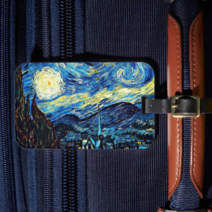Etiqueta Para Maletas Noche estrellada por Vincent van Gogh,