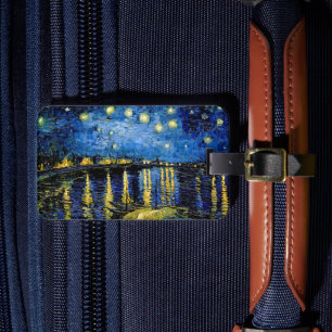 Etiqueta Para Maletas Noche estrellada Vincent Van Gogh sobre el Ródano 