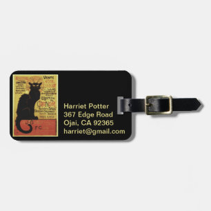 Etiqueta Para Maletas Noir de chat vintage, Vente Hôtel Drouot Steinlen