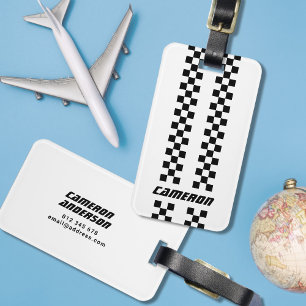 Etiqueta Para Maletas Nombre Colores completamente Personalizados Doble