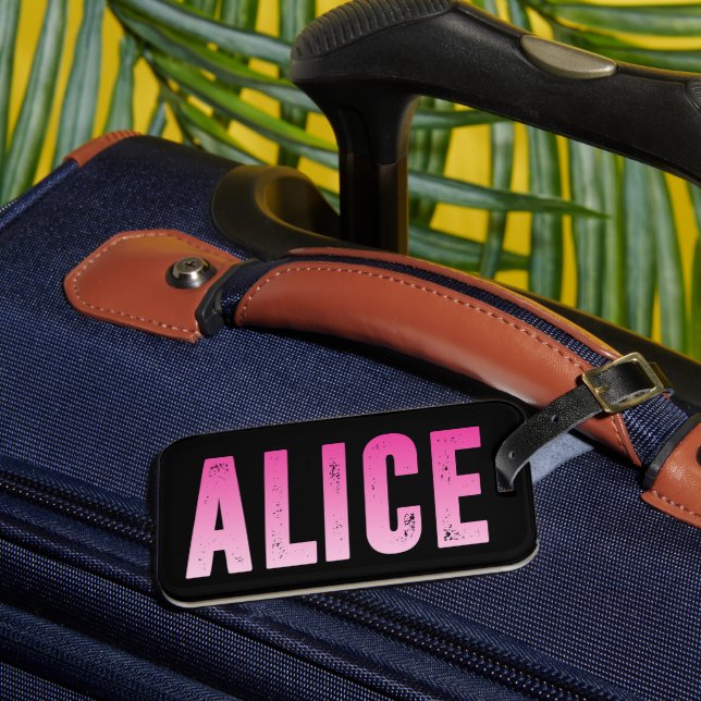 Etiqueta Para Maletas Nombre de Alice (Anverso In situ 3)