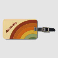Nombre de arcoiris retro silenciado y con capas de