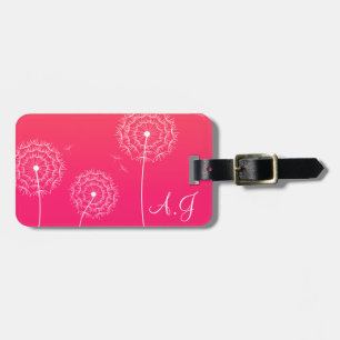 Etiqueta Para Maletas Nombre de las flores minimalistas de Dandelion bla