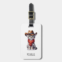 Nombre de Leopardo de la Nieve de Cowboy Cute