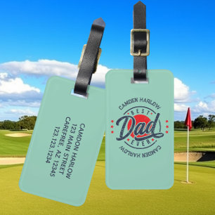 Etiqueta Para Maletas Nombre de mejor padre de vintage