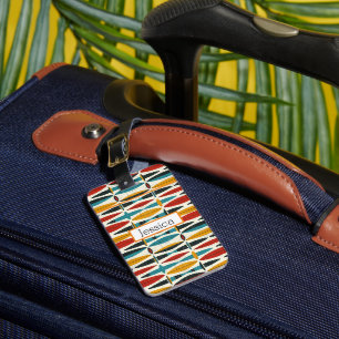 Etiqueta Para Maletas Nombre de Personalizable geométrico de cute boho