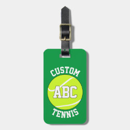 Etiqueta Para Maletas Nombre del equipo de tenis personalizado e Inicial