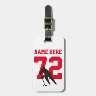 Etiqueta Para Maletas Nombre del jugador de hockey personalizado Número