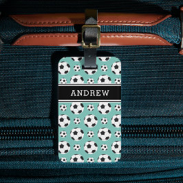 Etiqueta Para Maletas Nombre del jugador del Chica del niño del patrón d