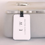 Etiqueta Para Maletas Nombre del Monograma Minimalista Moderno Rosa Rubo<br><div class="desc">Aumente su experiencia de viaje con nuestro clásico elegante y moderno Monograma Minimalista Etiqueta para el equipaje. Este accesorio de diseño meticuloso combina a la perfección la elegancia atemporal con el minimalismo contemporáneo, asegurando que su equipaje se destaque con la sofisticación. Diseñada con precisión y atención a los detalles, esta...</div>