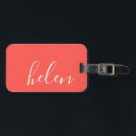 Etiqueta Para Maletas nombre del texto<br><div class="desc">Un elegante y moda personalizable de etiquetas de equipaje con tu nombre en una letra de escritura moderna. Parte de la colección Script Name de Parcel Studios.</div>
