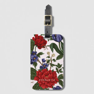 Etiqueta Para Maletas Nombre floral