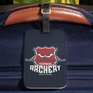 Etiqueta Para Maletas NOMBRE Personalizado Archery Sports Flecha de arco