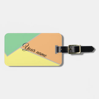 Etiqueta Para Maletas Nombre personalizado Bloque de color pastel meloco