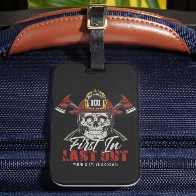 Etiqueta Para Maletas NOMBRE personalizado Bombardero primero en último  (Anverso In situ 2)