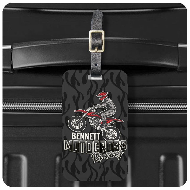 Etiqueta Para Maletas NOMBRE personalizado Carreras Motocross de ciclism (Subido por el creador)