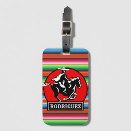 Etiqueta Para Maletas NOMBRE Personalizado Carro Caballo Serape Español