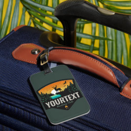 Etiqueta Para Maletas NOMBRE Personalizado Caza de alce Atardecer salvaj