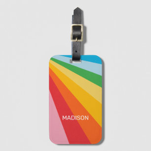 Etiqueta Para Maletas Nombre personalizado Colores arcoiris