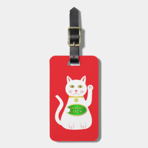 Etiqueta Para Maletas Nombre personalizado de gato Lucky Oriental
