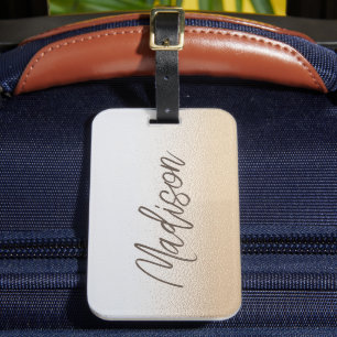 Etiqueta Para Maletas Nombre personalizado de guión elegante irlandés