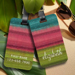 Etiqueta Para Maletas Nombre personalizado de las franjas de color de to<br><div class="desc">Una pintura artística, abstracta con un diseño original. Un diseño moderno con colores ricos y trazos únicos de pincel. Los elementos son más fáciles de personalizar cuando se reemplazan primero todo el texto y las fotos. Si su arte todavía necesita ser ajustado, haga clic en el botón Personalizar Este botón....</div>