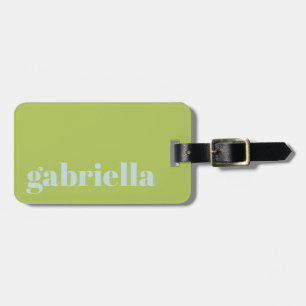 Etiqueta Para Maletas Nombre personalizado de tipografía negrita azul ve