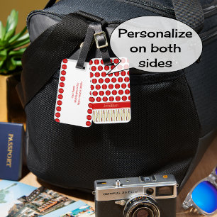 Etiqueta Para Maletas Nombre personalizado del patrón de cricket