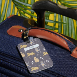 Etiqueta Para Maletas Nombre personalizado del patrón sin soldadura de g