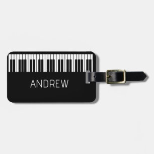 Etiqueta Para Maletas Nombre personalizado del regalo de un músico de pi