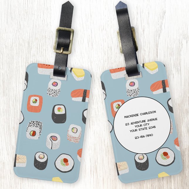 Etiqueta Para Maletas Nombre personalizado del sushi japonés (Subido por el creador)