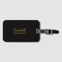 Nombre personalizado en negro cuervo
