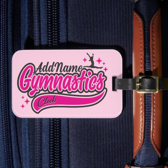Etiqueta Para Maletas NOMBRE personalizado Gimnasia de salto dividido de (Anverso In Situ 4)