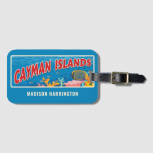 Etiqueta Para Maletas Nombre personalizado Islas Caimán